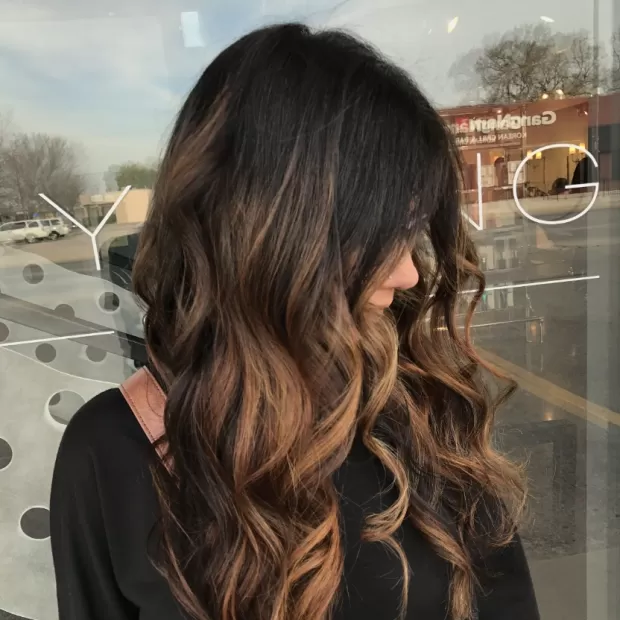 7-long-black-hair-with-brown-and-blonde-balayage
