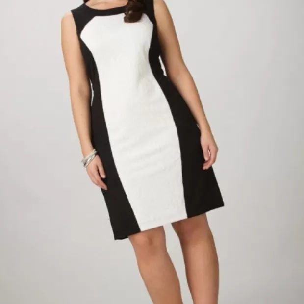 Como combinar un vestido negro y blanco