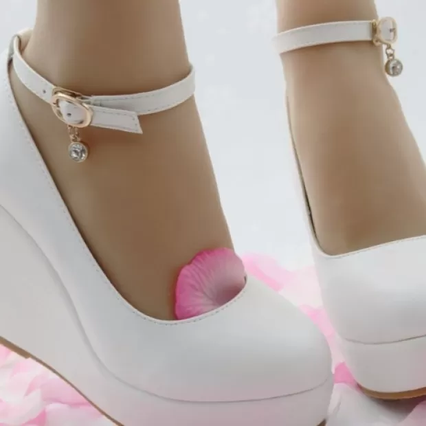 Zapatos de novia cómodos con plataforma